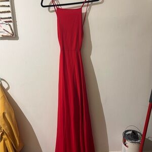 Lulu's Striking Red Prom Dress